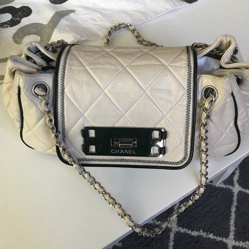 Chanel East West Accordion Flap Shoulder Bag